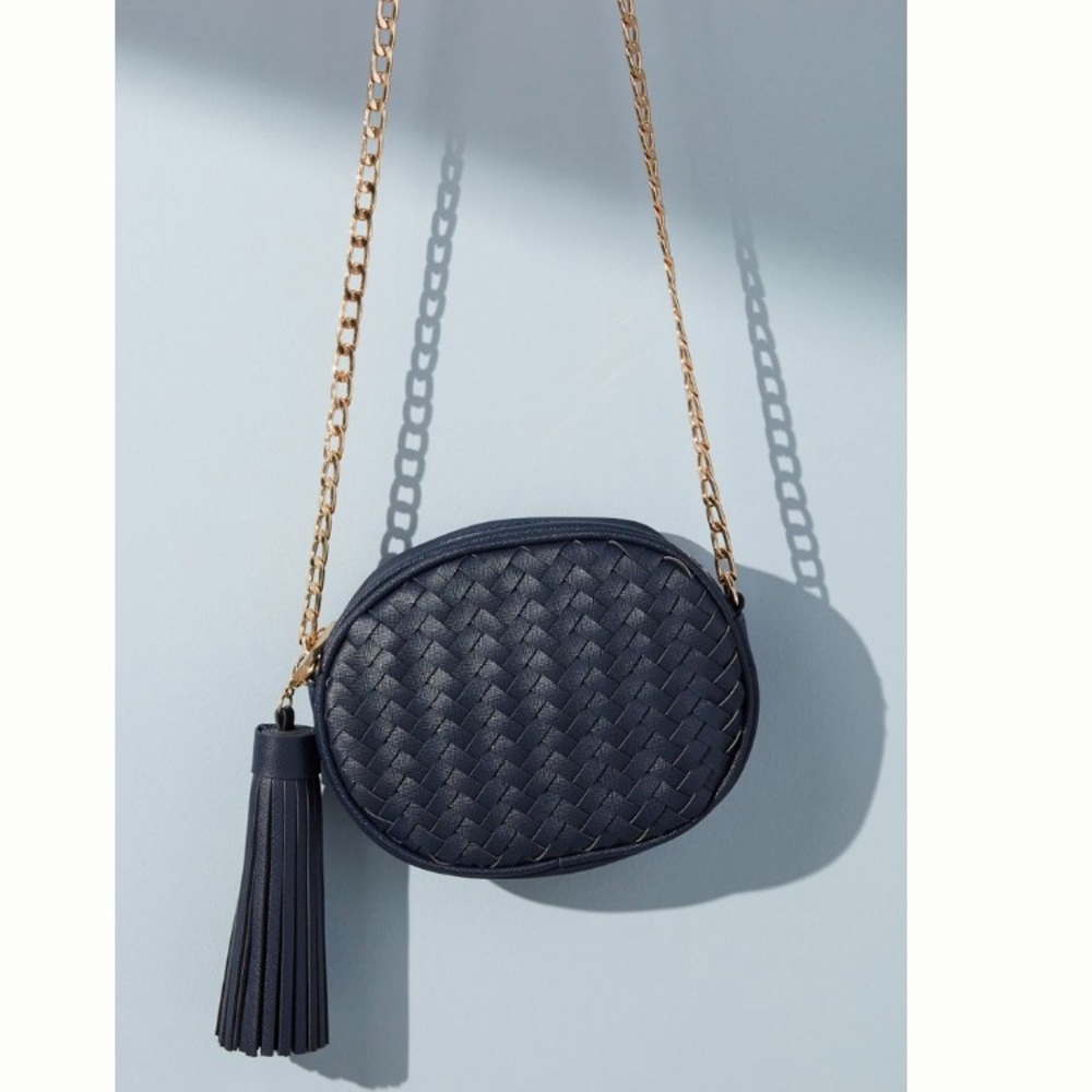 NWT Anthropologie Mott Woven Oval Crossbody Bag - Picture 4 of 5